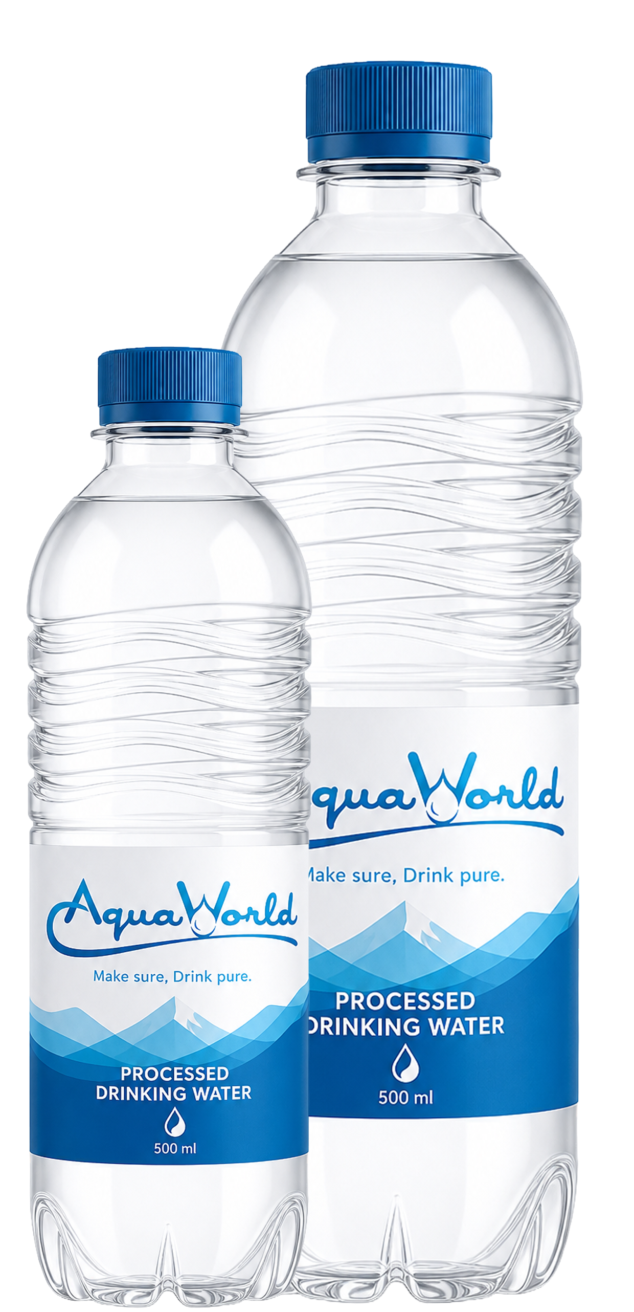 AquaWorld Premium Drinking Water Bottles