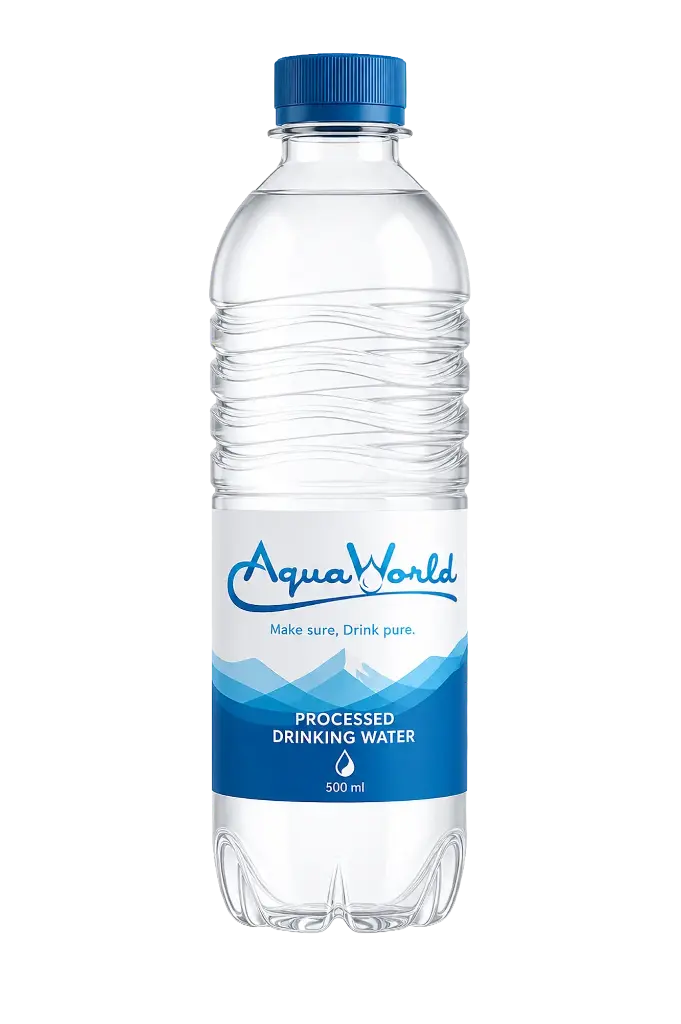 Aqua World 1000 ml Bottled Water - 12 Count